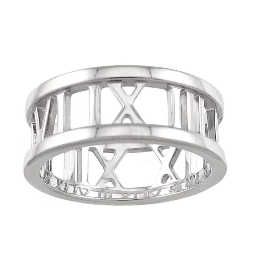 Tiffany & Co. Atlas Ring, 18K White Gold (750)